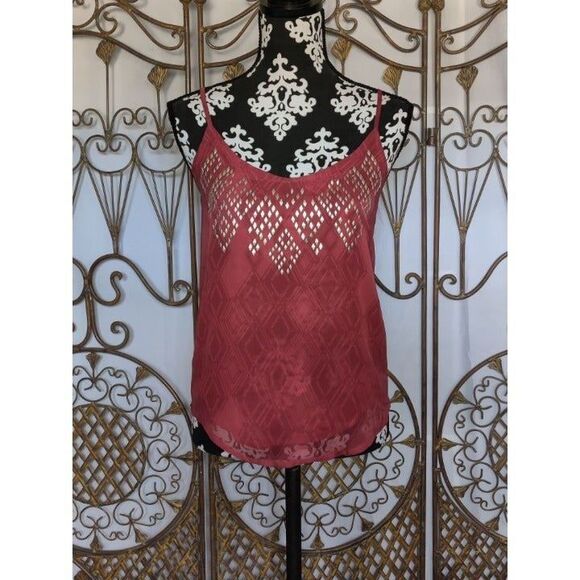Mudd Burgundy Spaghetti‎ Strap Top Size Small - Picture 4 of 5